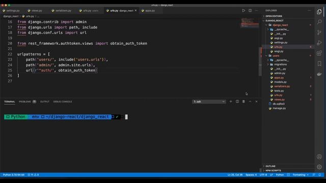 React Django Token Auth Tutorial - 4 - Tokens смотреть онлайн
