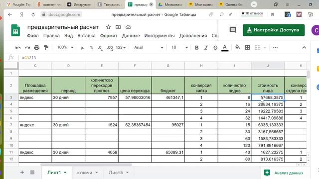 КАК СДЕЛАТЬ ПРЕДВАРИТЕЛЬНЫЙ РАСЧЕТ РЕКЛАМНОГО БЮДЖЕТА КОНТЕКСТНОЙ РЕКЛАМЫ ЯНДЕКС. смотреть онлайн