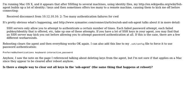 How do I clear out the ssh-agent entries (on Mac OS X )? (2 Solutions!!) смотреть онлайн
