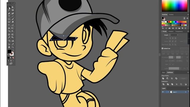 How to Create Sketch To Vector Attitude Boy | Adobe Illustrator CC | Speed Art смотреть онлайн