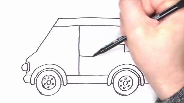 How to Draw Ambulance for Childrens - Emergency Vehicles Color Pages for Kids