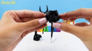 ЗВЕРСКИЙ БЕНДИ МОНСТР из игры Bendy and the Ink Machine. ЛЕПИМ ИЗ ПЛАСТИЛИНА Beast Bendy | Лепка ОК