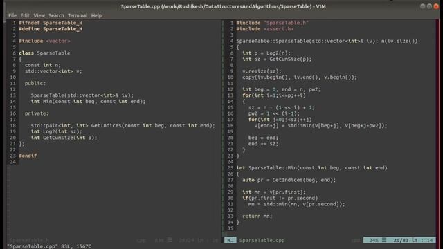 Sparse Table Implementation using C++ смотреть онлайн