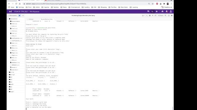 Java Field IT4131 Java Programming Brendan Darcy ID10701567 смотреть онлайн