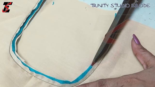how to make thread piping in blouse neck easy method thread for beginners by Sara trinity studio смотреть онлайн