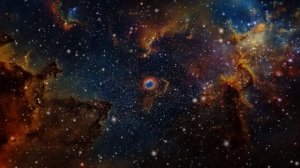 Футаж космос. Космический  полет сквозь туманность. Видеофон