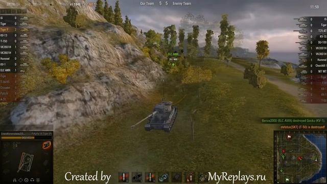 WOT: Cliff - PzKpfw VI Tiger (P) - 8 frags - Top Gun, Sniper, Steel Wall смотреть онлайн