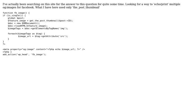 Wordpress: Multiple og:image for Facebook смотреть онлайн