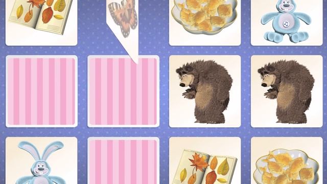 Masha and Bear , memory card game смотреть онлайн