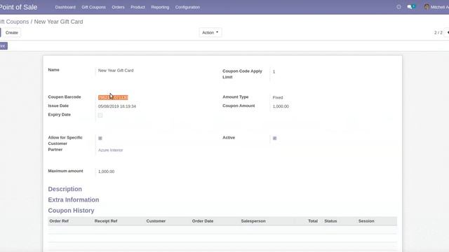 How to Generate POS Gift Coupons voucher | Odoo Apps Features #odoo #POS #gift #odoo16 смотреть онлайн