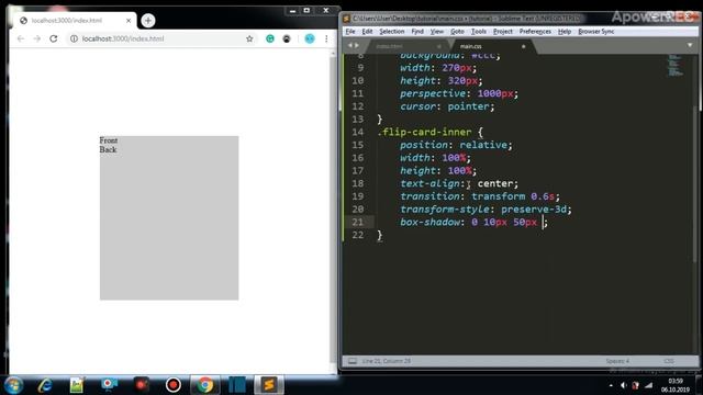 CSS Flip Card Effect & Design смотреть онлайн