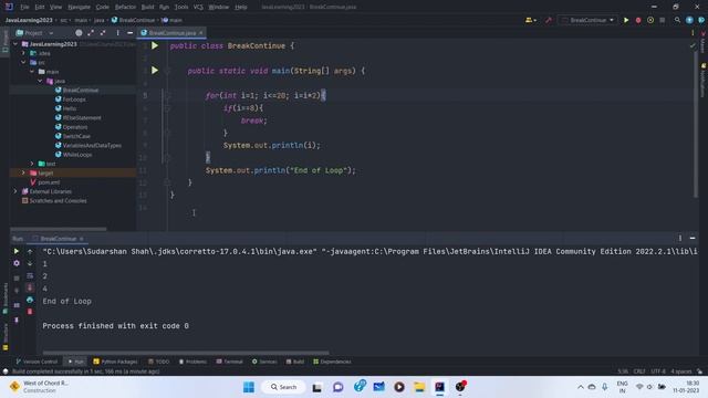 BREAK and CONTINUE Keyword | Loop Control in Java | Happy New Year Java Course 2023 смотреть онлайн
