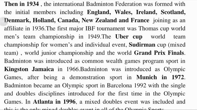 INTRODUCTION OF BADMINTON смотреть онлайн