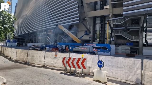 ? AVANZAN CON LA ESTRUCTURA Del VIDEOMARCADOR 360* Y MÁS LAMAS? Obras Santiago Bernabéu 15/05/2023