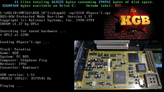 KGB - Paradise on Aztech Sound Galaxy NX Pro (OPL3 YMF262 FM Synth) смотреть онлайн