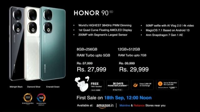 HONOR 90 5G INDIA LAUNCH DETAILS смотреть онлайн