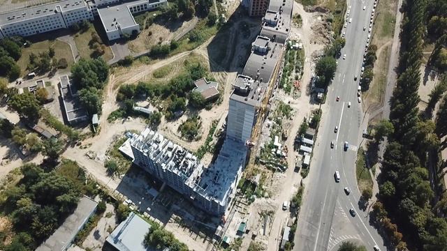 ЖК Эврика (Банк Аркада) — Стройка Заморожена ✓ Ход строительства на Глушкова 6, Аэрооблет 29.08.201 смотреть онлайн