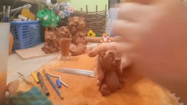 Лепим тигренка из глины . смотреть онлайн