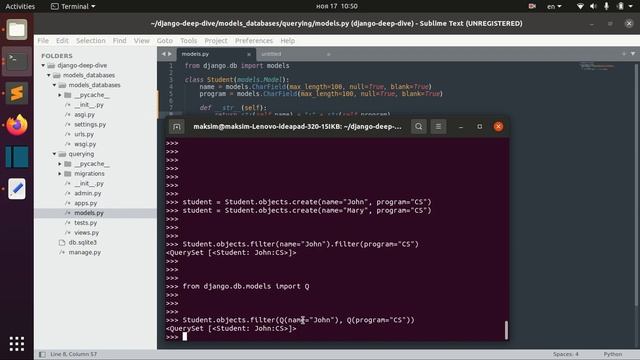 Django Full Course - 2.3 - Making queries. Complex lookups with Q (combining or, and operators) смотреть онлайн