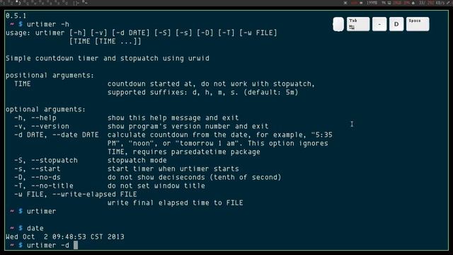 urtimer: Simple countdown timer and stopwatch using urwid смотреть онлайн