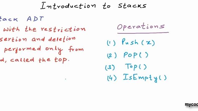 Data structures: Introduction to stack смотреть онлайн