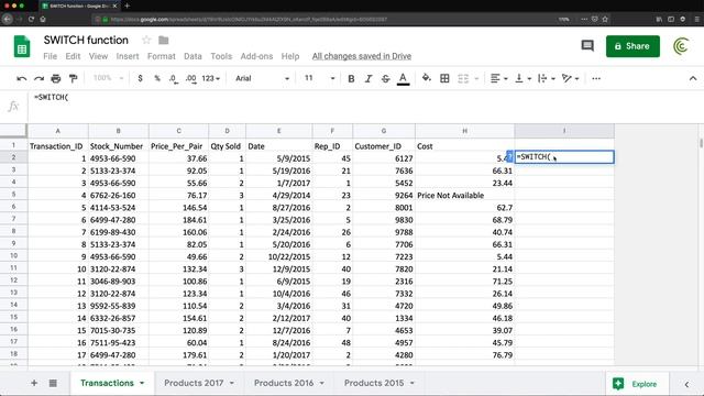 SWITCH Function (Multiple IF conditions, IFS function) - Google Sheets - similar in Excel смотреть онлайн