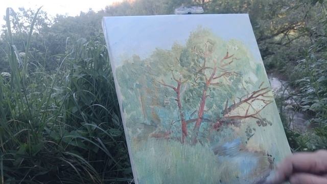 Секретные техники живописи. Этюд у воды. смотреть онлайн