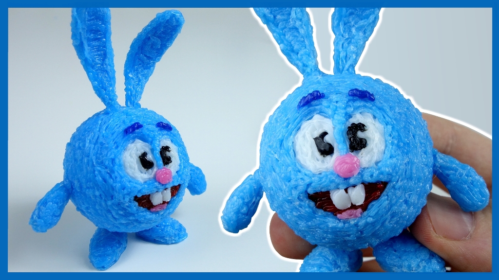 Смешарики. Крош - 3Д РУЧКА. 3D Pen. DIY. смотреть онлайн