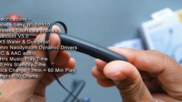 12mm Driver Extra Bass Sports Neckband Earphones from Sony Unboxing in Telugu... смотреть онлайн