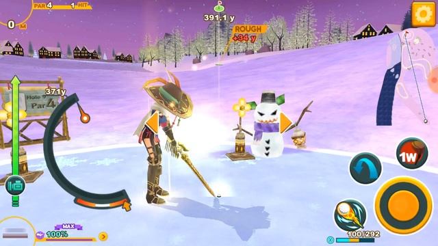 Eagle: Fantasy Golf - Snow Wind Mountain Hole 9 (Hard) - Hole in One смотреть онлайн