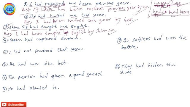 active to passive on past perfect tense for ssc cgl cpo mts chsl railway ntpc railway group d ibps смотреть онлайн