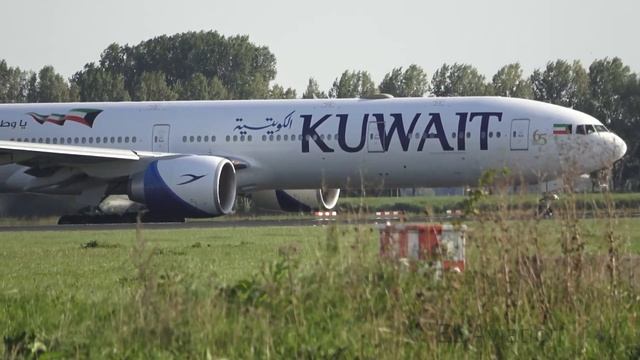 STUNNING! Kuwait Airways Boeing 777-300ER At Schiphol, Amsterdam