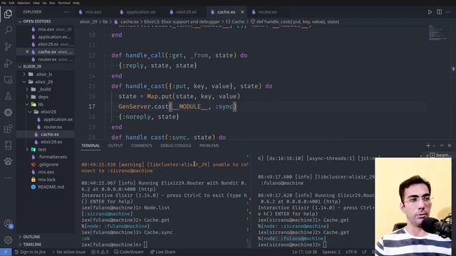 ELIXIR - 29 - Exemplo prático: Criando uma aplicação distribuída rodando em Docker. смотреть онлайн