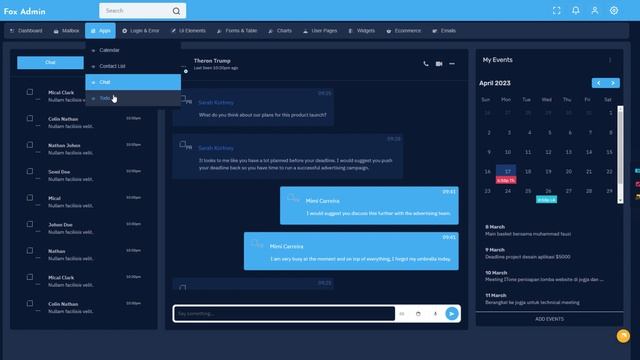 Dark Modern Admin Dashboard By Fox Premium Admin Template смотреть онлайн