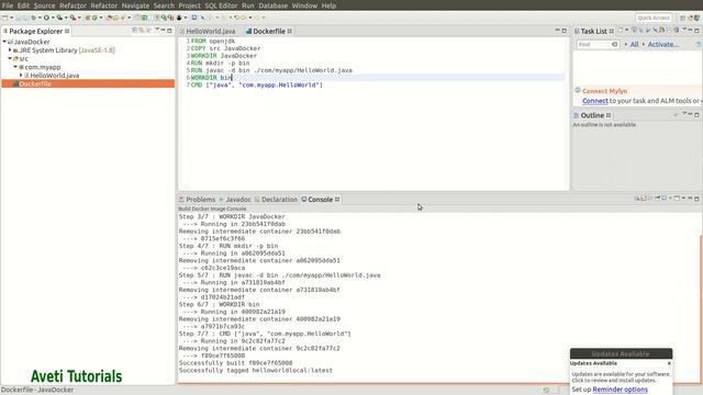 Eclipse How to run Java Hello World in Docker смотреть онлайн