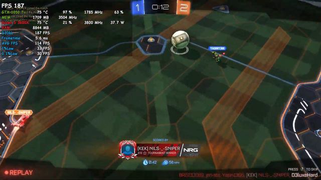 GTX 1050 TI 4GB Fps Test in Rocket League Highest Settings смотреть онлайн