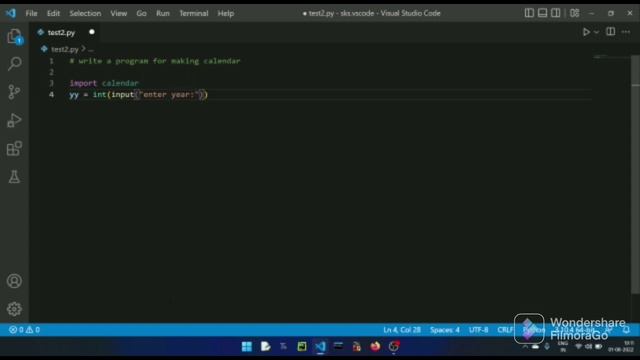 How to make your own calendar using python | learn how to make write a program for making calendar. смотреть онлайн