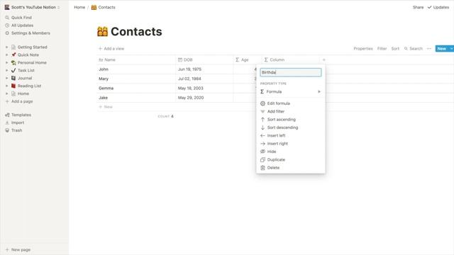 Notion Birthday calendar смотреть онлайн