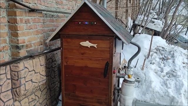 Сало холодного копчения в деревянной коптильне . Коптим зимой смотреть онлайн