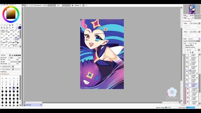 Star Guardian Zoe - Speedpaint смотреть онлайн