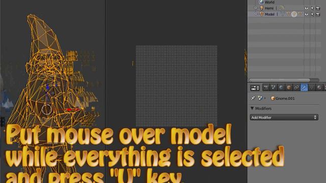 Blender 2.5 Making a model low poly and baking textures onto it. смотреть онлайн