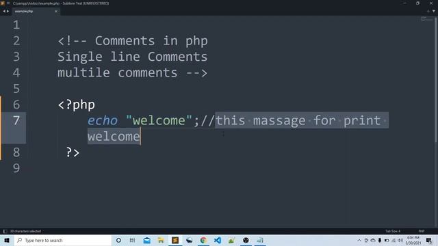 Comments in PHP in Hindi | 09| PHP Tutorial for Beginners смотреть онлайн