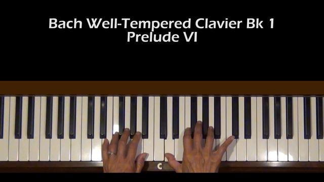 Bach Prelude No. 6 BWV 851 (WTC Bk 1) Piano Tutorial смотреть онлайн