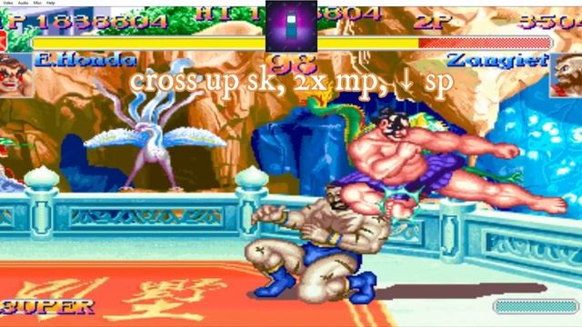 Combos & Movelist HONDA ssf2x. super street fighter 2x grand master challenge. CrossUp super HD 202 смотреть онлайн