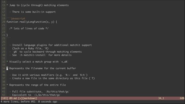 Vim Un-Alphabet 09: Percent Sign смотреть онлайн