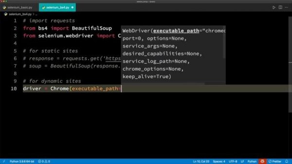 Scraping Dynamic JavaScript Websites - Beautiful Soup Python