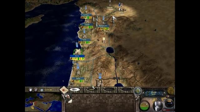 Lets Play Broken Crescent:Kingdom of Jerusalem Part 1 First Few Turns смотреть онлайн