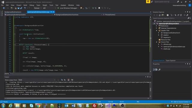 Creating an OpenCV DLL with Visual Studio 2017 for Unity 2017 (part 3) смотреть онлайн