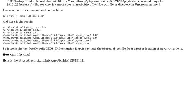 PHP Startup: Unable to load dynamic library : cannot open shared object file: No such file смотреть онлайн