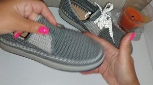 Мокасины вязаные крючком. В'язане взуття